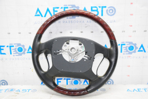 Bare steering wheel Lexus LS460 LS600h 07-12 black leather mahogany, for re-upholstery
