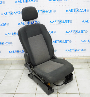 Passenger seat Jeep Compass 11-14 without airbag, mechanical, heating, cloth black, no overlay