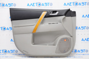Door trim card front left Toyota Highlander 08-10 gray with black insert leather, armrest leather, JBL