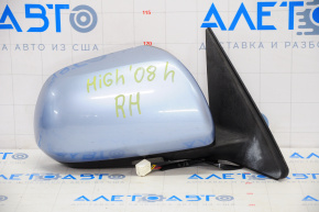 Side mirror right complete Toyota Highlander 08-13 7 pins, heated, blue