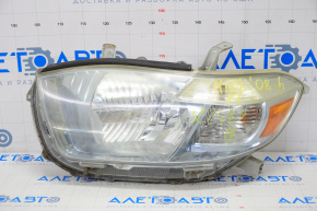 Headlight front left Toyota Highlander 08-10 bare hybrid, halogen, spider web