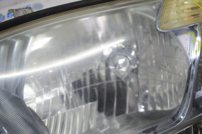 Headlight front left Toyota Highlander 08-10 bare hybrid, halogen, spider web