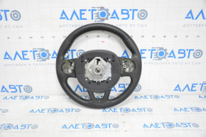 Naked steering wheel Jeep Renegade 15-17 leather black, without cushion and buttons, with overlay