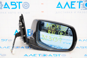 Side mirror right complete Acura MDX 14-16 12 pins, turn signal, black