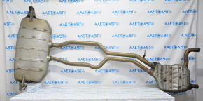 Exhaust line middle part assembled with a barrel Audi Q7 4L 10-15 dented