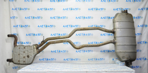 Exhaust line middle part assembled with a barrel Audi Q7 4L 10-15 dented