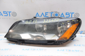Headlight front left VW Passat b7 12-15 USA bare halogen broken crepe for polishing scratches