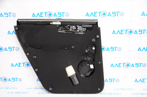 Door trim card rear right Audi Q7 4L 10-15 black with black insert leather, rubber armrest, molding under wood gloss, BOSE, with curtain and backlight