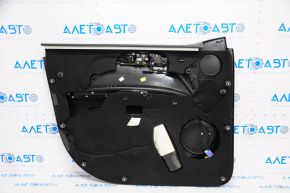 Door trim card front right Audi Q7 4L 10-15 black with black insert leather, armrest leather, molding under wood gloss, BOSE