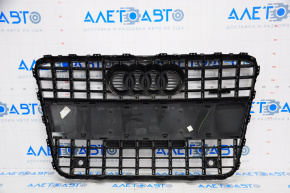 Radiator grille grill Audi Q7 4L 10-15 with black glossy overlay and frame for number