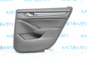 Door trim card rear right Honda Accord 18-18 black leather