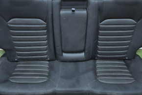 Rear row of seats 2 row Ford Fusion mk5 13-15 cloth black, white stitching, faded, scratches, broken fragment
