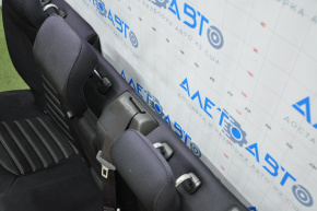 Rear row of seats 2 row Ford Fusion mk5 13-15 cloth black, white stitching, faded, scratches, broken fragment
