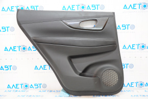 Door trim card rear left Nissan Rogue 14-16 black, carbon insert