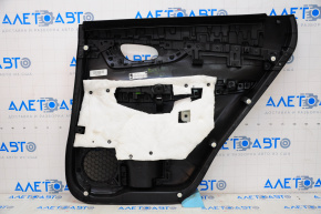 Door trim card rear left Nissan Rogue 14-16 black, carbon insert