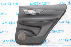 Door trim card rear right Nissan Rogue 14-16 black, carbon insert