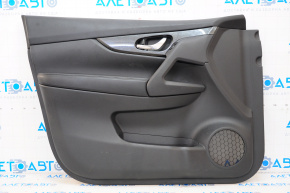 Door trim card front left Nissan Rogue 14-16 black, carbon insert