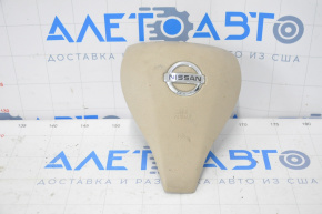 Airbag in steering wheel driver Nissan Rogue 14-16 beige, rusty pyropatron