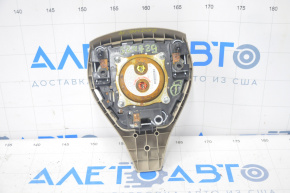 Airbag in steering wheel driver Nissan Rogue 14-16 beige, rusty pyropatron