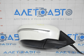 Side mirror right complete Nissan Rogue 14-16 5 pins, turn signal, white QAB
