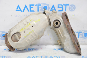 Exhaust manifold rear with catalytic converter Toyota Sienna 11-16 3.5 FWD