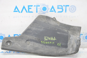 Rear bumper liner right Toyota Sienna 11-20 fastening defect