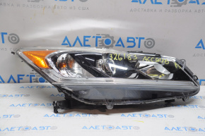 Headlight front right bare Honda Accord 16-17 halogen under DRL