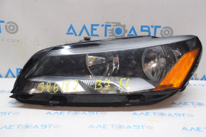 Headlight front left VW Passat b7 12-15 USA bare halogen scratches for polishing