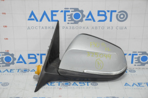 Left side mirror complete BMW 3 F30 4d 13-18 usa 5 pins, matt mount, turn signal, silver