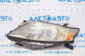 Headlight front left bare Lexus RX350 RX450h 10-12 prerest, halogen, for polishing, crack in crepe