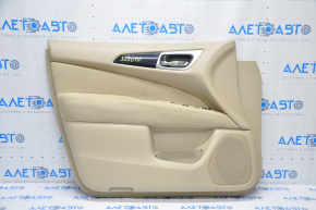 Door trim card front left Nissan Pathfinder 13-16 rag beige, for cleaning, scratches