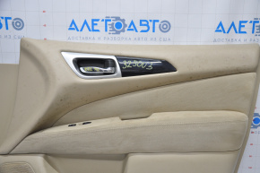 Door trim card front right Nissan Pathfinder 13-16 rag beige, for dry cleaning