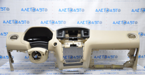 Torpedo front panel without AIRBAG Nissan Pathfinder 13-16 beige, scratches, bump