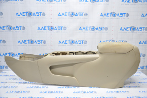 Central console armrest Nissan Pathfinder 13-20 cloth beige, scratches, dry cleaning
