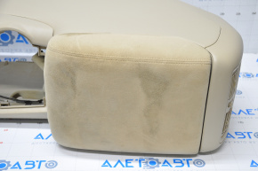 Central console armrest Nissan Pathfinder 13-20 cloth beige, scratches, dry cleaning