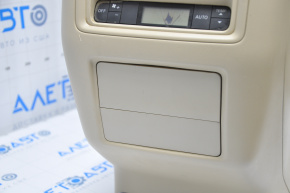 Central console armrest Nissan Pathfinder 13-20 cloth beige, scratches, dry cleaning