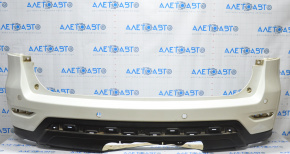Bare rear bumper Nissan Pathfinder 13-16 pre-restored for parking sensors white
