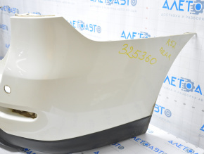 Bare rear bumper Nissan Pathfinder 13-16 pre-restored for parking sensors white