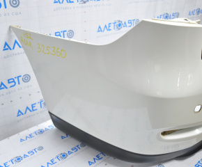 Bare rear bumper Nissan Pathfinder 13-16 pre-restored for parking sensors white