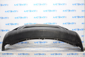Front bumper bare Nissan Rogue 14-16 black, broken fastener, rubbed
