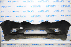 Front bumper bare Nissan Rogue 14-16 black, broken fastener, rubbed