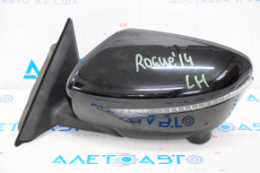 Left side mirror complete Nissan Rogue 14-16 11 pins, camera, rotation, heating, black, mirror element