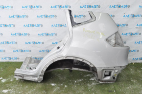 Quarter wing rear left Nissan Rogue 14-20 silver, pokes