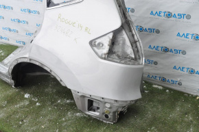 Quarter wing rear left Nissan Rogue 14-20 silver, pokes