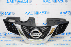 Radiator grill grill Nissan Rogue 14-16 under the camera, with emblem, swollen chrome