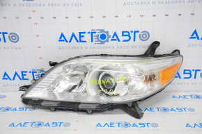 Headlight front left Toyota Sienna 11-20 bare halogen, scratches