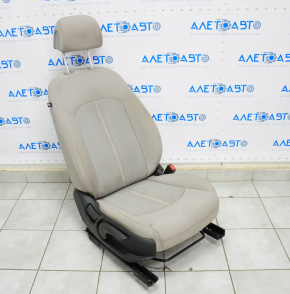 Passenger seat Hyundai Sonata 15-17 without airbag, mechanical, cloth gray