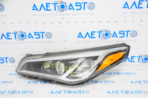 Headlight front left bare Hyundai Sonata 15-17 halogen without fastening, scratch