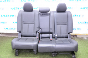 Rear row of seats 2 row Nissan Rogue 14-15 leather black, scratches on armrest