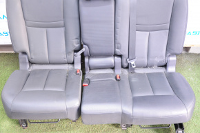 Rear row of seats 2 row Nissan Rogue 14-15 leather black, scratches on armrest